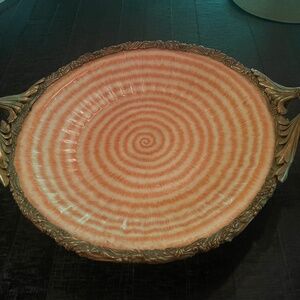 United Wilson JUWC porcelain & bronze footed bowl